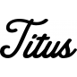 Preview: Titus - Schriftzug aus Buchenholz