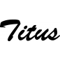 Preview: Titus - Schriftzug aus Buchenholz