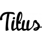 Preview: Titus - Schriftzug aus Buchenholz