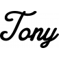 Preview: Tony - Schriftzug aus Buchenholz