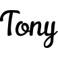 Preview: Tony - Schriftzug aus Buchenholz