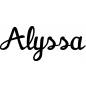 Preview: Alyssa - Schriftzug aus Buchenholz