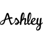 Preview: Ashley - Schriftzug aus Buchenholz