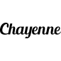 Preview: Chayenne - Schriftzug aus Buchenholz