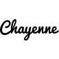 Preview: Chayenne - Schriftzug aus Buchenholz