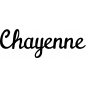 Preview: Chayenne - Schriftzug aus Buchenholz