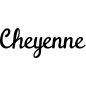 Preview: Cheyenne - Schriftzug aus Buchenholz