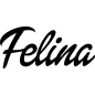 Preview: Felina - Schriftzug aus Buchenholz