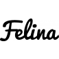 Preview: Felina - Schriftzug aus Buchenholz