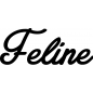 Preview: Feline - Schriftzug aus Buchenholz