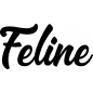 Preview: Feline - Schriftzug aus Buchenholz