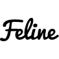 Preview: Feline - Schriftzug aus Buchenholz