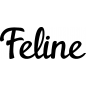 Preview: Feline - Schriftzug aus Buchenholz