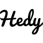 Preview: Hedy - Schriftzug aus Buchenholz