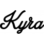 Preview: Kyra - Schriftzug aus Buchenholz
