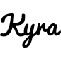 Preview: Kyra - Schriftzug aus Buchenholz