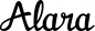 Preview: Alara - Schriftzug aus Eichenholz