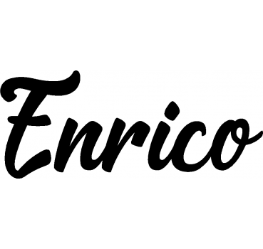 Enrico - Schriftzug aus Birke-Sperrholz