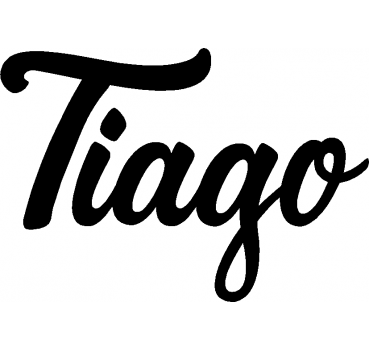 Tiago - Schriftzug aus Birke-Sperrholz