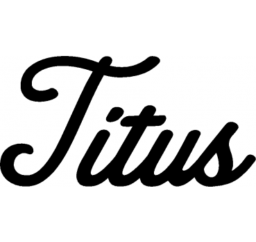 Titus - Schriftzug aus Birke-Sperrholz