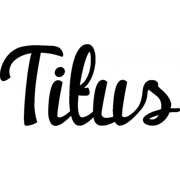 Titus - Schriftzug aus Birke-Sperrholz