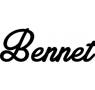 Bennet - Schriftzug aus Buchenholz