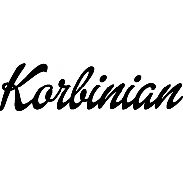 Korbinian - Schriftzug aus Buchenholz