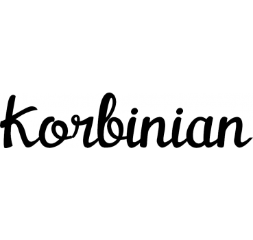 Korbinian - Schriftzug aus Buchenholz