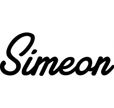 Simeon - Schriftzug aus Buchenholz