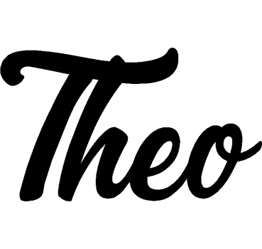 Theo - Schriftzug aus Buchenholz