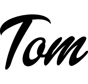 Tom - Schriftzug aus Buchenholz