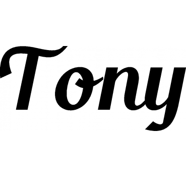 Tony - Schriftzug aus Buchenholz