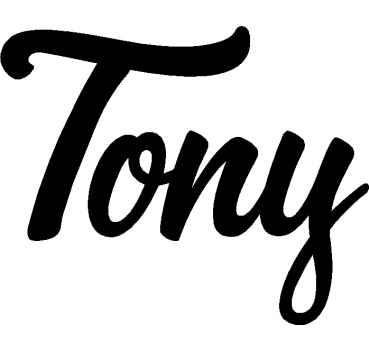 Tony - Schriftzug aus Buchenholz