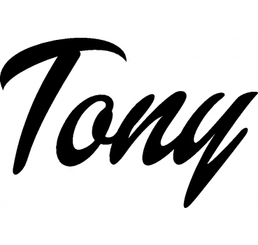 Tony - Schriftzug aus Buchenholz