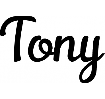 Tony - Schriftzug aus Buchenholz