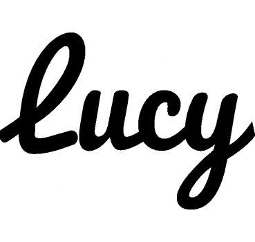 Lucy - Schriftzug aus Birke-Sperrholz