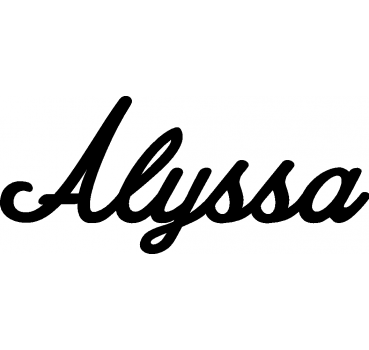 Alyssa - Schriftzug aus Buchenholz