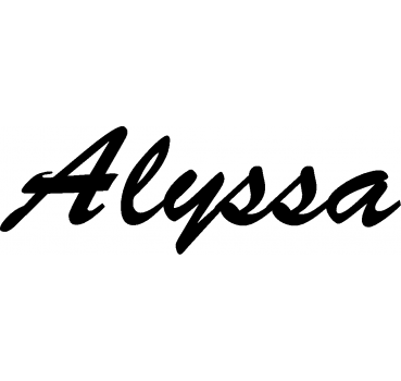 Alyssa - Schriftzug aus Buchenholz