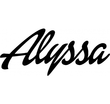 Alyssa - Schriftzug aus Buchenholz