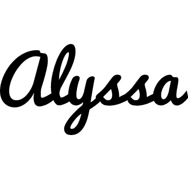 Alyssa - Schriftzug aus Buchenholz