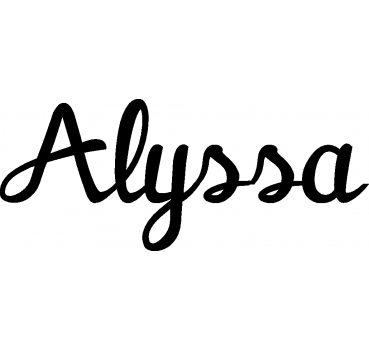 Alyssa - Schriftzug aus Buchenholz