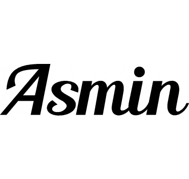 Asmin - Schriftzug aus Buchenholz