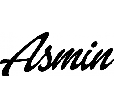 Asmin - Schriftzug aus Buchenholz