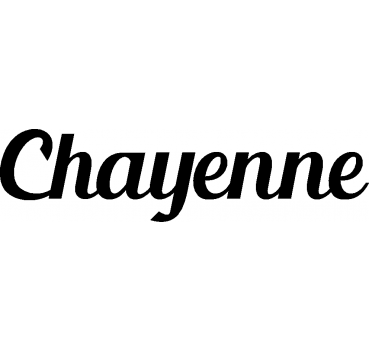 Chayenne - Schriftzug aus Buchenholz