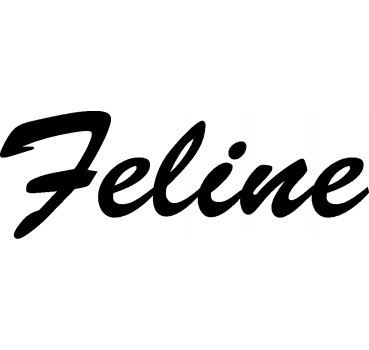 Feline - Schriftzug aus Buchenholz