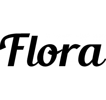 Flora - Schriftzug aus Buchenholz