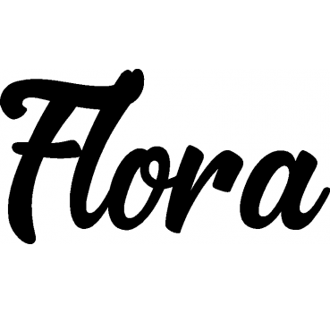 Flora - Schriftzug aus Buchenholz