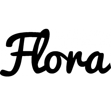 Flora - Schriftzug aus Buchenholz