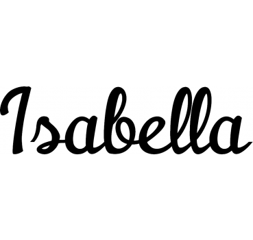 Isabella - Schriftzug aus Buchenholz