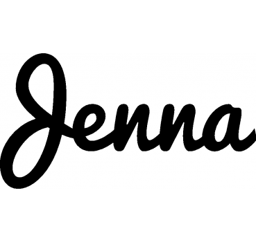 Jenna - Schriftzug aus Buchenholz